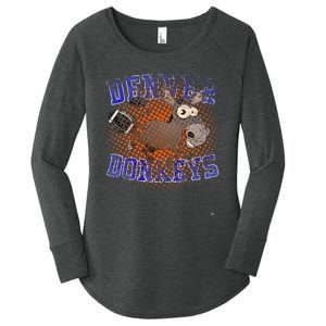 Denver Donkeys Football Women's Perfect Tri Tunic Long Sleeve Shirt