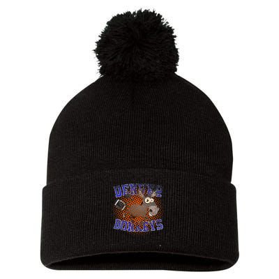 Denver Donkeys Football Pom Pom 12in Knit Beanie