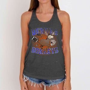 Denver Donkeys Football Women's Knotted Racerback Tank