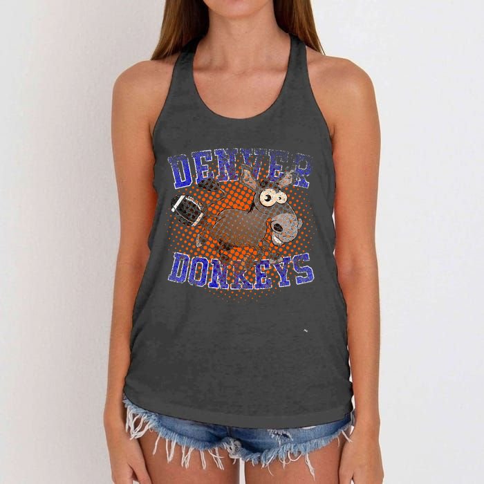 Denver Donkeys Football Women's Knotted Racerback Tank