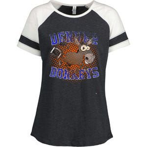 Denver Donkeys Football Enza Ladies Jersey Colorblock Tee