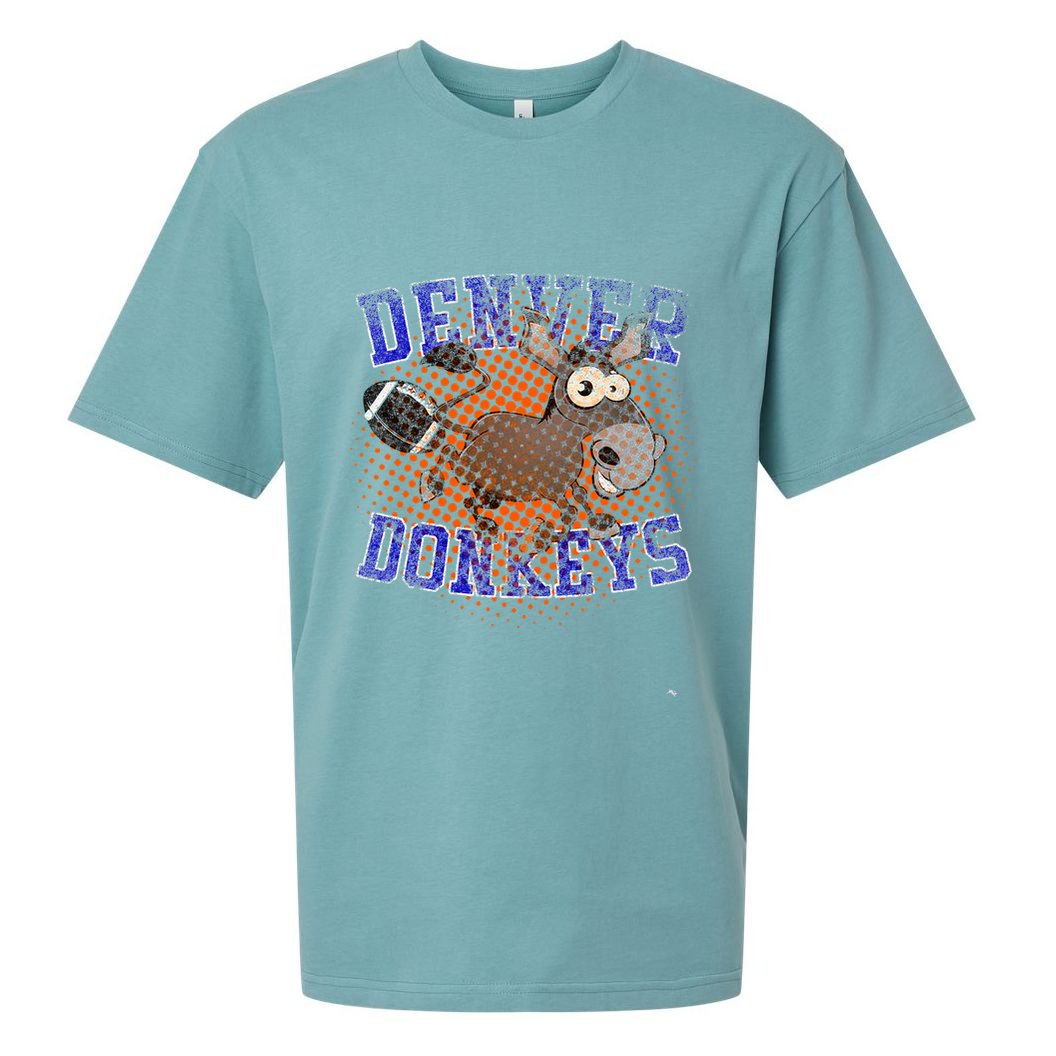 Denver Donkeys Football Sueded Cloud Jersey T-Shirt