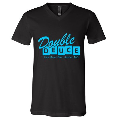 Double Deuce Funny Road Side Bar House V-Neck T-Shirt