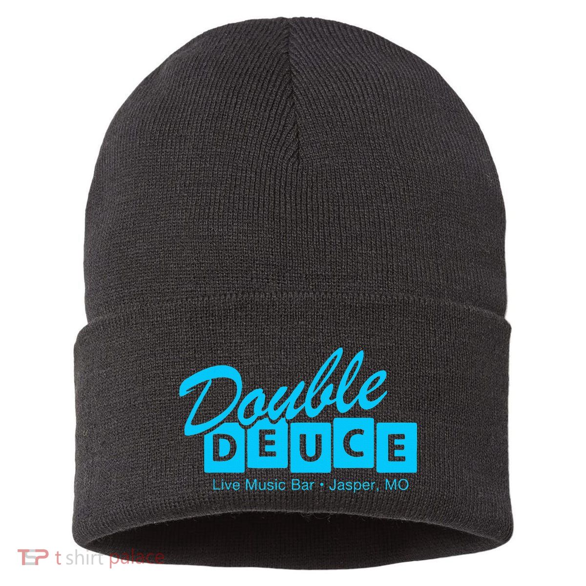 Double Deuce Funny Road Side Bar House Sustainable Knit Beanie