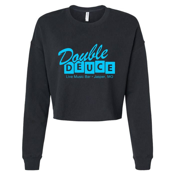 Double Deuce Funny Road Side Bar House Cropped Pullover Crew
