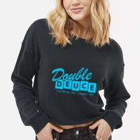 Double Deuce Funny Road Side Bar House Cropped Pullover Crew