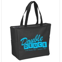 Double Deuce Funny Road Side Bar House Zip Tote Bag