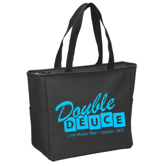 Double Deuce Funny Road Side Bar House Zip Tote Bag