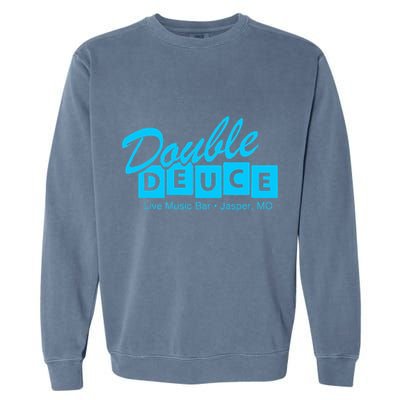 Double Deuce Funny Road Side Bar House Garment-Dyed Sweatshirt