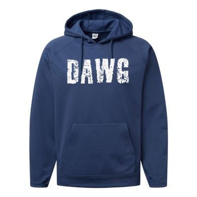 Dawg Dog Funny Joke Humor Bad Behavior Tee Performance Fleece Hoodie