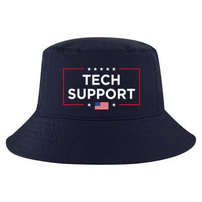 D.O.G.E Doge Funny Tech Support Us American Flag Cool Comfort Performance Bucket Hat