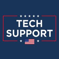 D.O.G.E Doge Funny Tech Support Us American Flag Poster