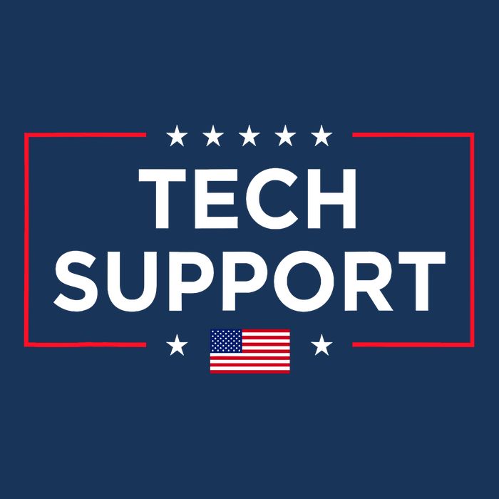 D.O.G.E Doge Funny Tech Support Us American Flag Poster