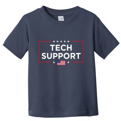 D.O.G.E Doge Funny Tech Support Us American Flag Toddler T-Shirt