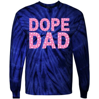 Dope Dad Funny Weed Fathers Day Smoking Father Daddy Tie-Dye Long Sleeve Shirt