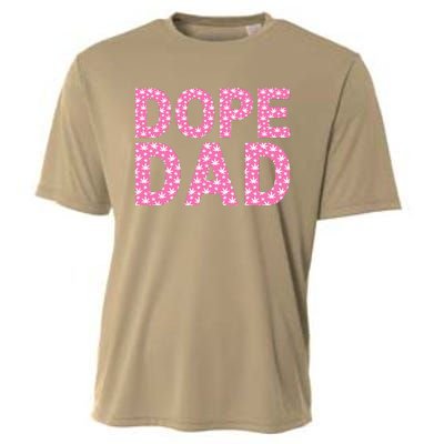 Dope Dad Funny Weed Fathers Day Smoking Father Daddy Cooling Performance Crew T-Shirt