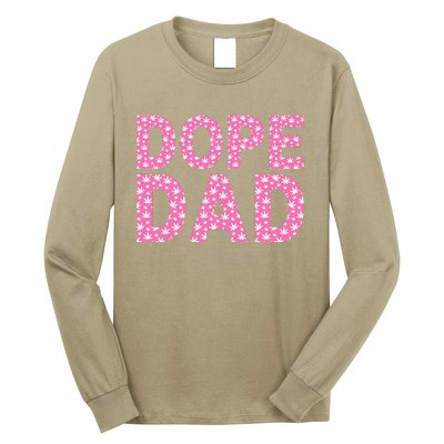 Dope Dad Funny Weed Fathers Day Smoking Father Daddy Long Sleeve Shirt