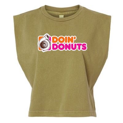 Doin Donuts Funny Racing & Drift Car Enthusiast Garment-Dyed Women's Muscle Tee