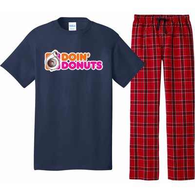 Doin Donuts Funny Racing & Drift Car Enthusiast Pajama Set