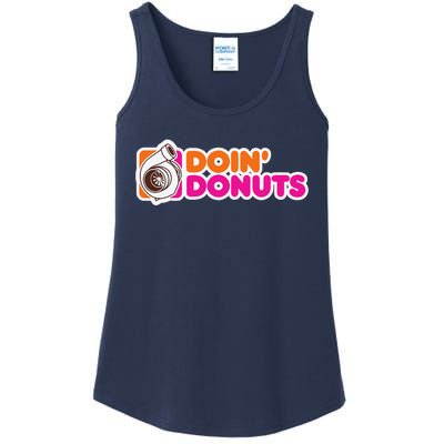 Doin Donuts Funny Racing & Drift Car Enthusiast Ladies Essential Tank