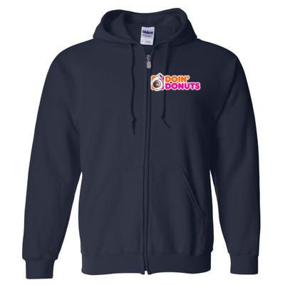 Doin Donuts Funny Racing & Drift Car Enthusiast Full Zip Hoodie