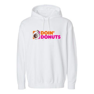 Doin Donuts Funny Racing & Drift Car Enthusiast Garment-Dyed Fleece Hoodie