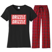 Drizzle Drizzle Funny Soft Guy Era Meme Funny Meme Hilarious Sarcasm Trendy Women's Flannel Pajama Set