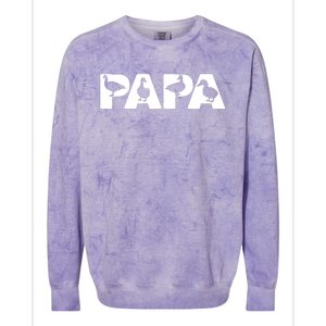 Duck Dad Funny Papa Duck Father Day Gift Colorblast Crewneck Sweatshirt