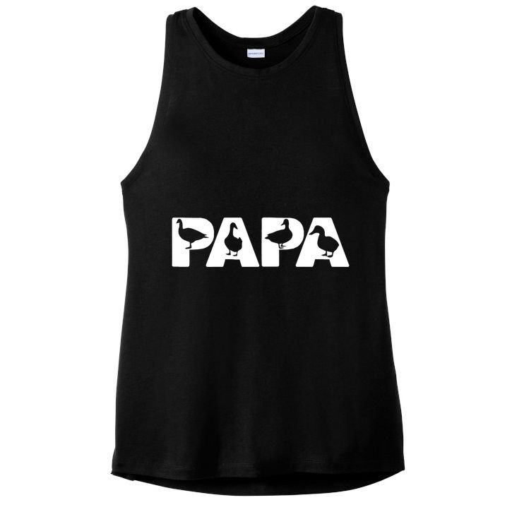 Duck Dad Funny Papa Duck Father Day Gift Ladies PosiCharge Tri-Blend Wicking Tank