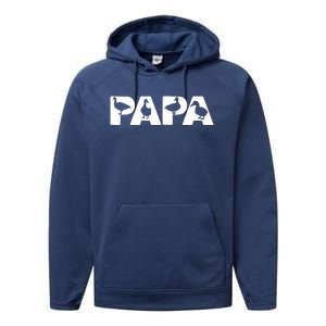 Duck Dad Funny Papa Duck Father Day Gift Performance Fleece Hoodie