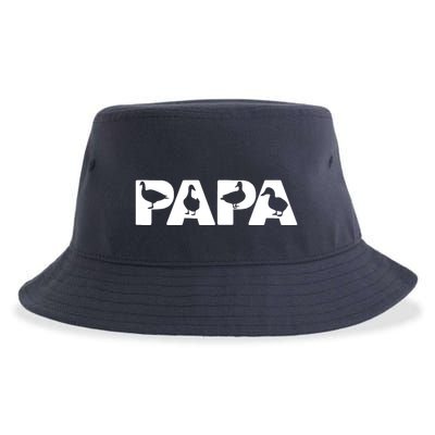 Duck Dad Funny Papa Duck Father Day Gift Sustainable Bucket Hat