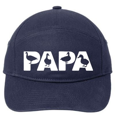 Duck Dad Funny Papa Duck Father Day Gift 7-Panel Snapback Hat