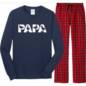 Duck Dad Funny Papa Duck Father Day Gift Long Sleeve Pajama Set