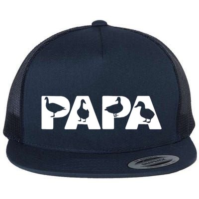 Duck Dad Funny Papa Duck Father Day Gift Flatbill Hat