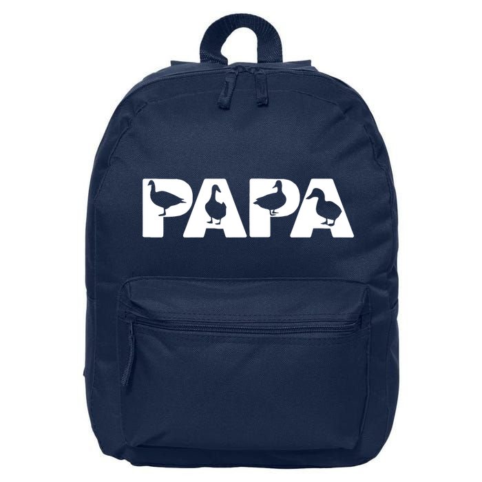 Duck Dad Funny Papa Duck Father Day Gift 16 in Basic Backpack