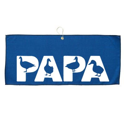 Duck Dad Funny Papa Duck Father Day Gift Large Microfiber Waffle Golf Towel