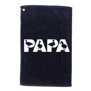 Duck Dad Funny Papa Duck Father Day Gift Platinum Collection Golf Towel