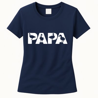 Duck Dad Funny Papa Duck Father Day Gift Womens T-Shirt