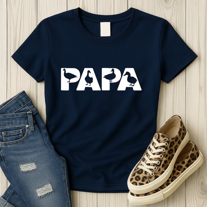 Duck Dad Funny Papa Duck Father Day Gift Womens T-Shirt