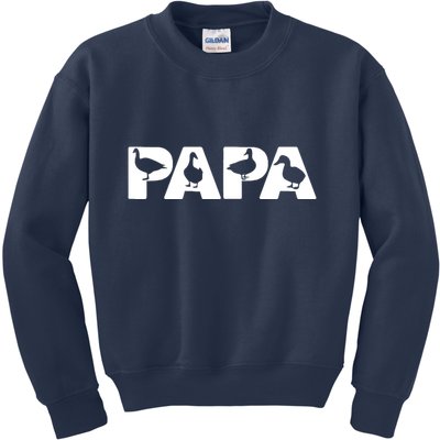 Duck Dad Funny Papa Duck Father Day Gift Kids Sweatshirt