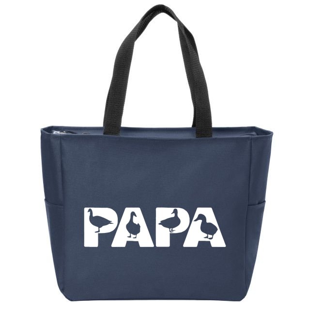 Duck Dad Funny Papa Duck Father Day Gift Zip Tote Bag