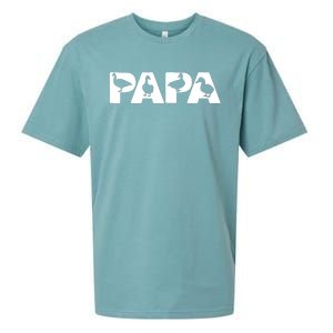 Duck Dad Funny Papa Duck Father Day Gift Sueded Cloud Jersey T-Shirt