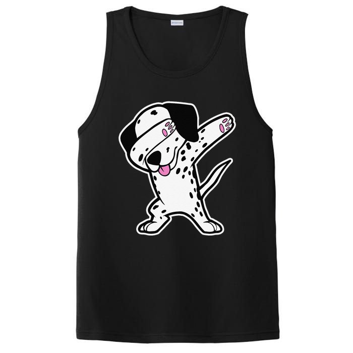 Dalmatian Dabbing Funny Dalmation Dab Dog Dance PosiCharge Competitor Tank