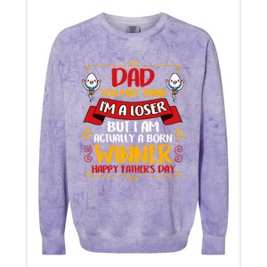 Dear Dad Funny Father Graphic Fatherhood Papa Gift Colorblast Crewneck Sweatshirt