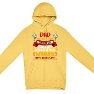 Dear Dad Funny Father Graphic Fatherhood Papa Gift Premium Pullover Hoodie