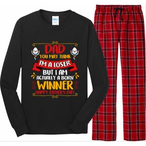 Dear Dad Funny Father Graphic Fatherhood Papa Gift Long Sleeve Pajama Set