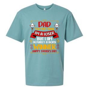 Dear Dad Funny Father Graphic Fatherhood Papa Gift Sueded Cloud Jersey T-Shirt