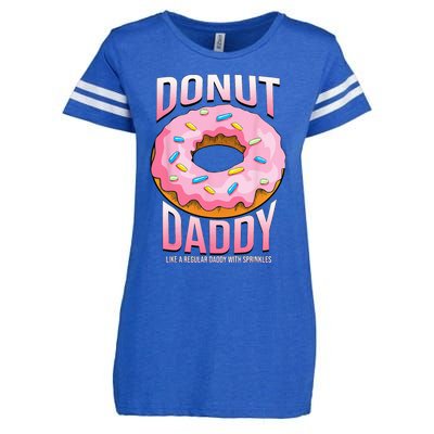 Donut Daddy For Dads Funny Sprinkles Food Lover Gifts Enza Ladies Jersey Football T-Shirt