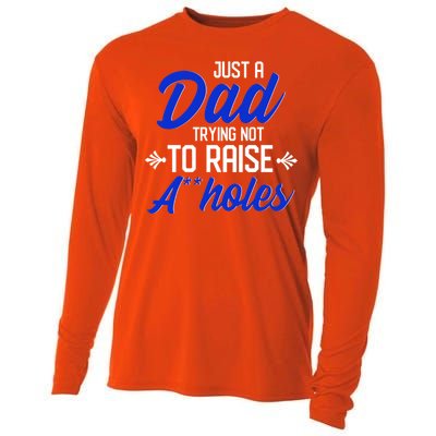 Dear Dad Funny Father Graphic Fatherhood Papa Gift Cooling Performance Long Sleeve Crew