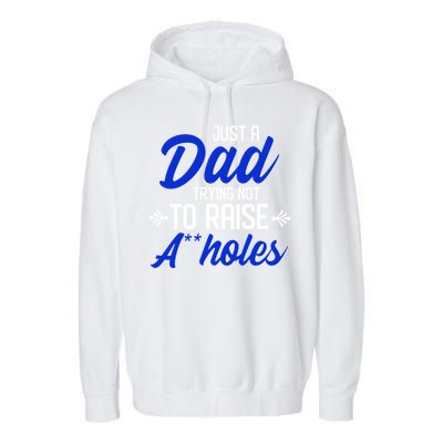 Dear Dad Funny Father Graphic Fatherhood Papa Gift Garment-Dyed Fleece Hoodie